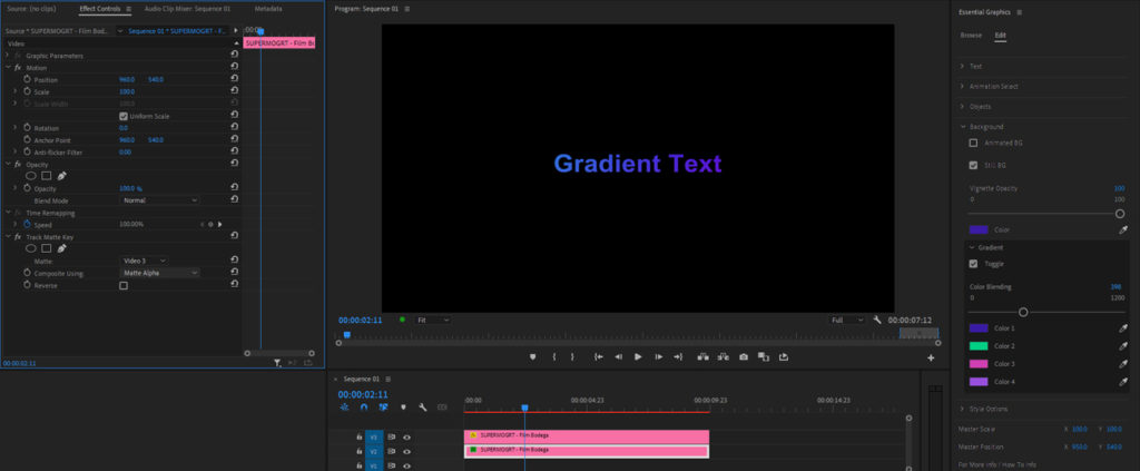 5 Cool Things You Can do with SuperMOGRT in Premiere Pro - Animated Gradient Text Final