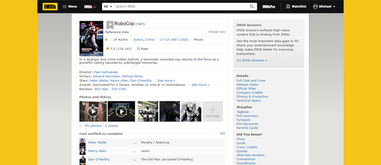 IMDb Name Page Redesign