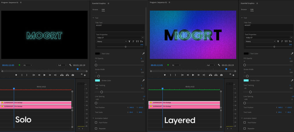 5 Cool Things You Can do with SuperMOGRT in Premiere Pro - Layer Titles Top