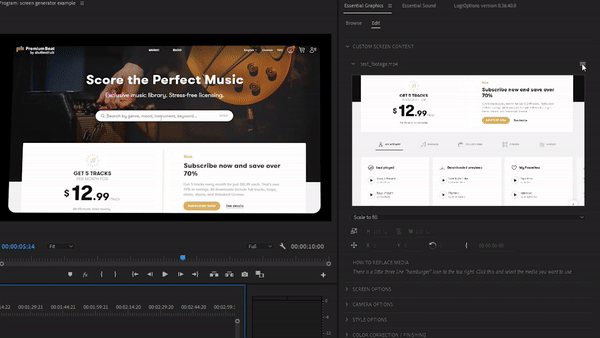 FREE Animated Screen Replacement Template for Premiere Pro - Replace Screenshot Images or Video