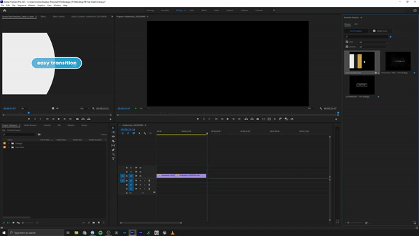 Easy Transition - Free Premiere Pro Template - Drag and Drop