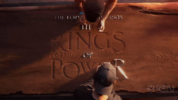 Amazon's Lord of the Rings Title Teaser Filmed Actual Molten Metals - Lettering