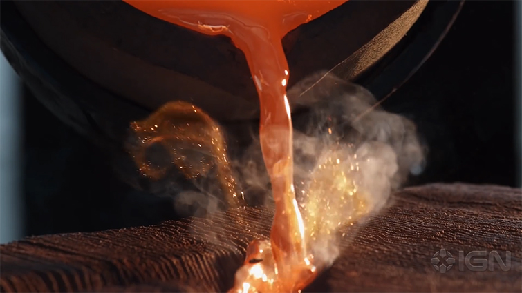 Amazon's Lord of the Rings Title Teaser Filmed Actual Molten Metals - Pouring