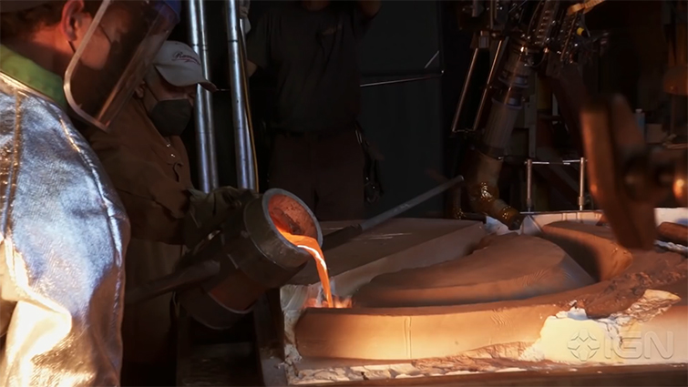 Amazon's Lord of the Rings Title Teaser Filmed Actual Molten Metals - Pour XCU